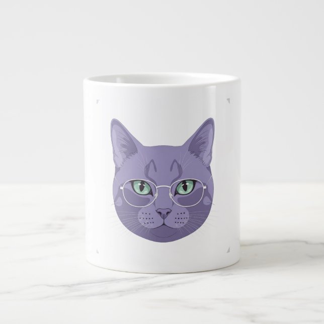 Die Zen-Meisterkatze Jumbo-Tasse (Vorderseite)