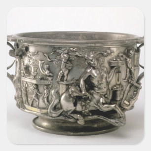 Die Zentaur-Schale, Gallo-Römisch, vom Berthouvil Quadratischer Aufkleber
