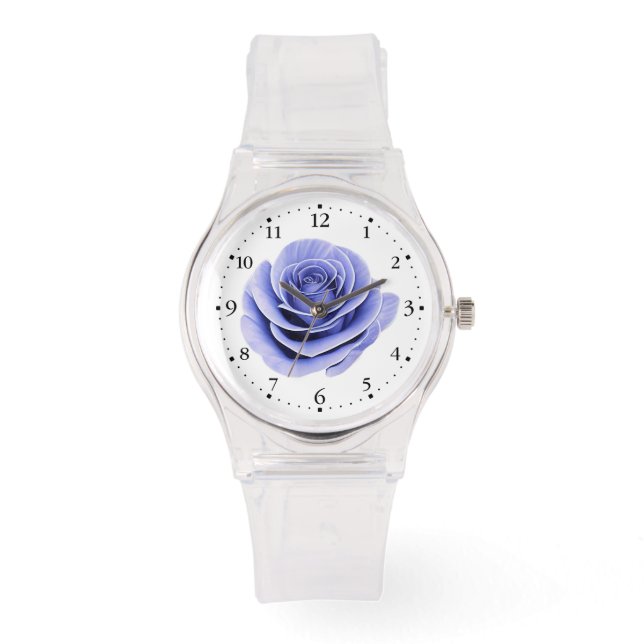 Die zerbrechliche Schönheit einer Rose Armbanduhr (Vorderseite)