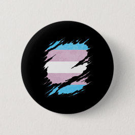 Die zerrissene Transgender-Stolz-Flagge decken auf Button