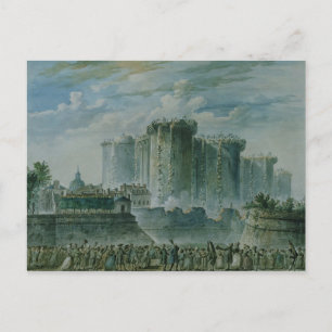 Die Zerstörung der Bastille, 14. Juli 1789 Postkarte