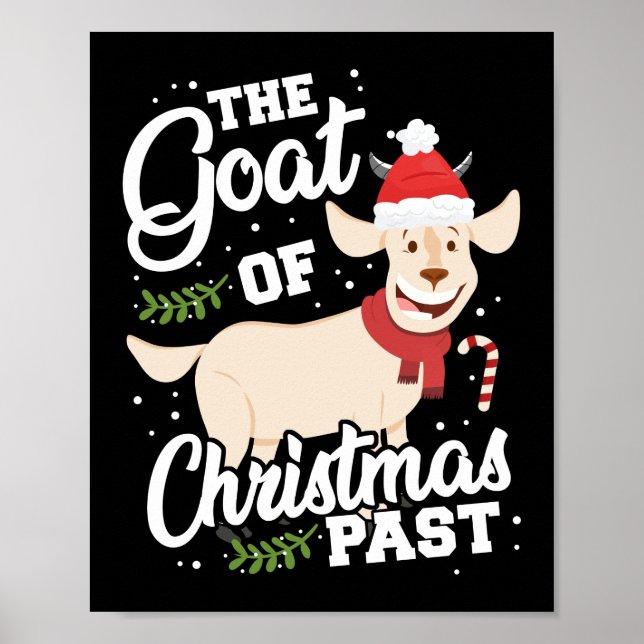Die Ziege des weihnachtlichen Puffs Poster (Vorne)