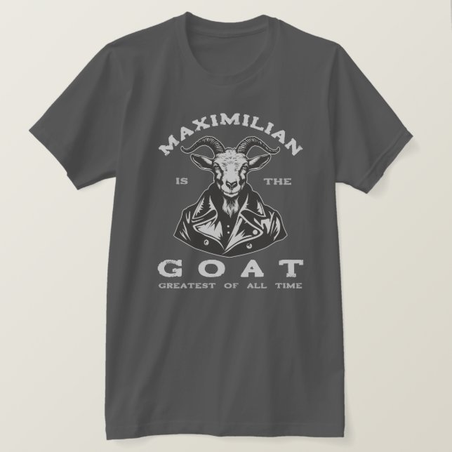 Die Ziege (die Bestste aller Zeiten) mit Ihrem Nam T-Shirt (Design vorne)