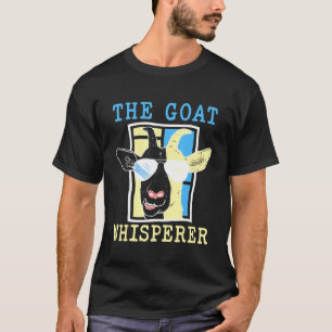 Die Ziege flüstert lustige Coole Ziege mit Sonnenb T-Shirt