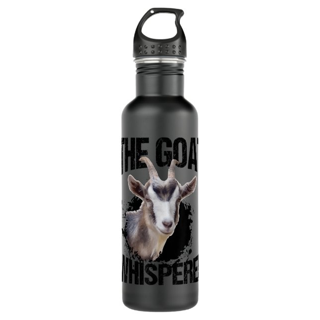 Die Ziege Whisperer Funny Goat Lover für Bauer Gif Edelstahlflasche (Vorderseite)