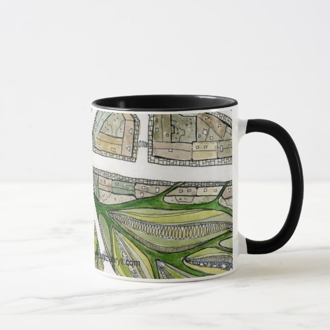 Die Ziegelstein-duftende Stadt Tasse (Rechts)