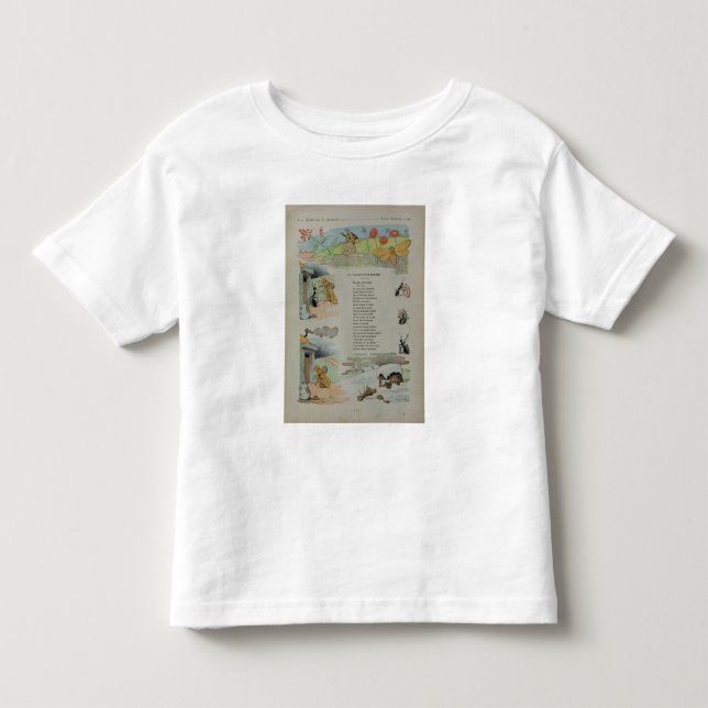 Die Zikade und die Ameise von den Fabeln Kleinkind T-shirt (Vorderseite)
