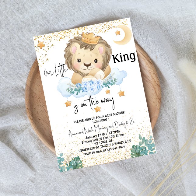 Die Zimmer sind klein, aber sauber. Die Betten sin Einladung (our little king is on the way baby shower boy jungle safari stars gold sparkle blue greenery )