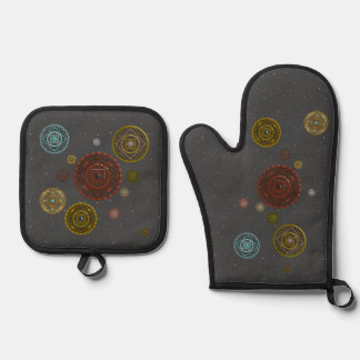 Die Zodiaka-Mandalase Ofenhandschuh & Topflappen-Set