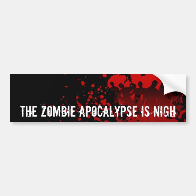 DIE ZOMBIE-APOKALYPSE ist - Autoaufkleber NAH (Vorne)