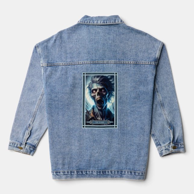 Die Zombie-Tarot-Karte Jeansjacke (Rückseite)