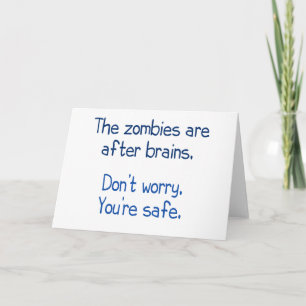 Die Zombies sind nach Gehirnen Karte