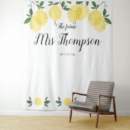 Die Zukunft Brautparty Lemons Foto Hintergrund Wandteppich