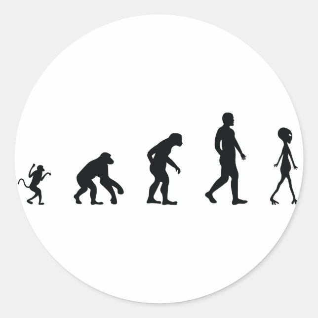 Die Zukunft der menschlichen Evolution Runder Aufkleber (Vorderseite)
