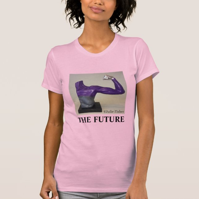 Die Zukunft - der T - Shirt der Frauen in Rosa (Vorderseite)