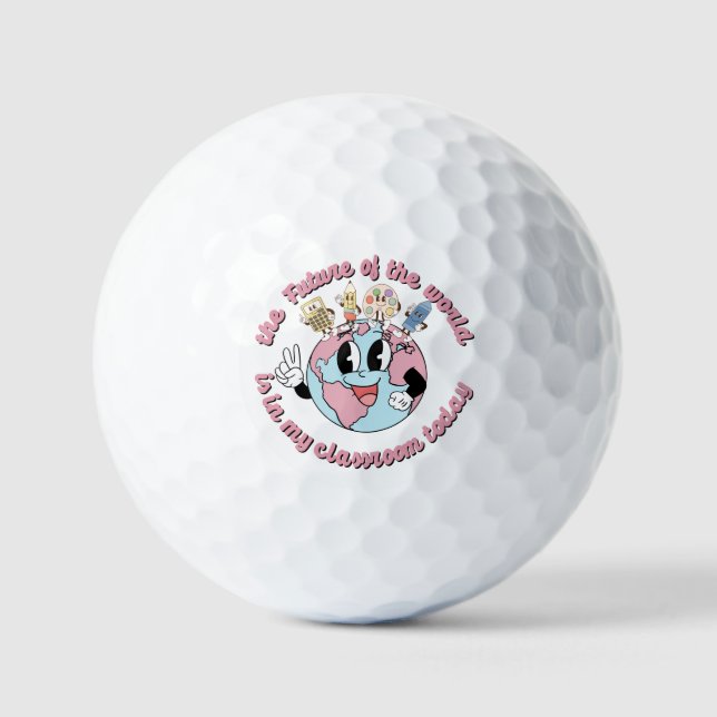 Die Zukunft der Welt ist in meiner Klasse Golfball (Vorderseite)