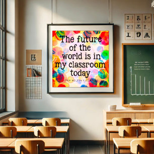 Die Zukunft des Klassenzimmers: Spaß und Farben Poster