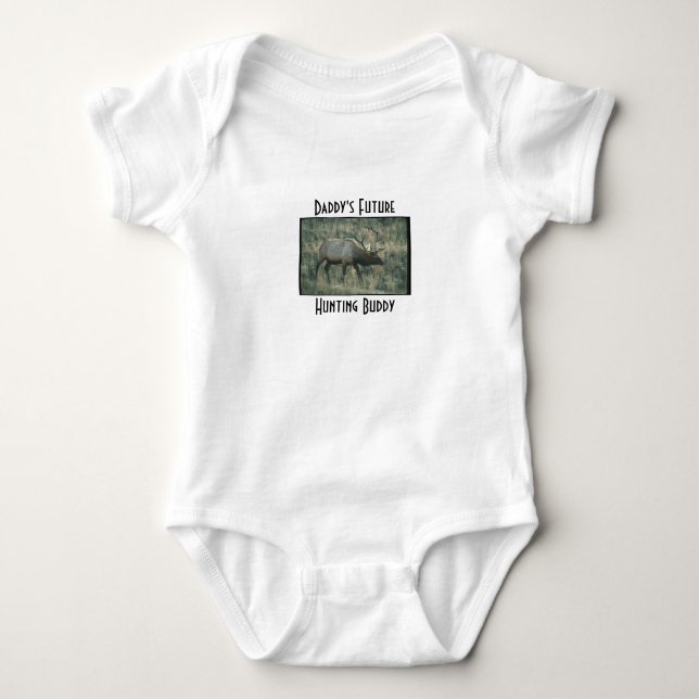 Die Zukunft des Vatis, Freund jagend Baby Strampler (Vorderseite)