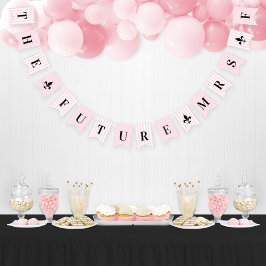 Die Zukunft Frau Pink Stripes französisches Brautp Wimpelkette