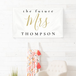 Die Zukunft Frau Surname Gold Black Typografie Banner