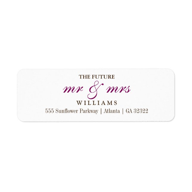 Die Zukunft Herr und Rücksendeadresse (Vorne)