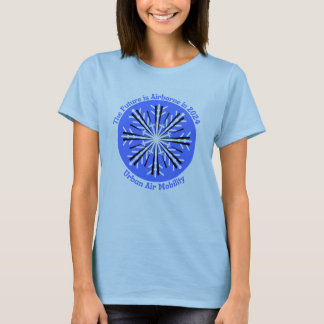 Die Zukunft ist 2024 Im Flugzeug. T-Shirt