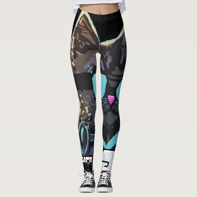 Die Zukunft ist Cat Leggings (Vorderseite)