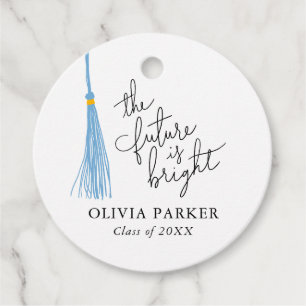 Die Zukunft ist das helle Blue Tassel Grad Party Geschenkanhänger