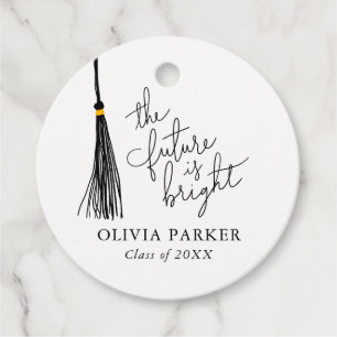 Die Zukunft ist das helle schwarze Tassel Grad Par Geschenkanhänger