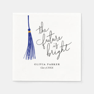 Die Zukunft ist der helle Abschluss Blue Tassel Serviette