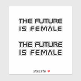 Die Zukunft ist die schwarze, moderne Typografie 2 Aufkleber