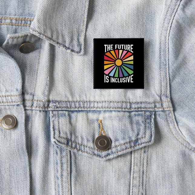 Die Zukunft ist ein integratives Recht auf Rainbow Button (Beispiel)