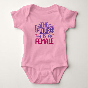 Die Zukunft ist ein weiblicher Babyanzug - ein wei Baby Strampler