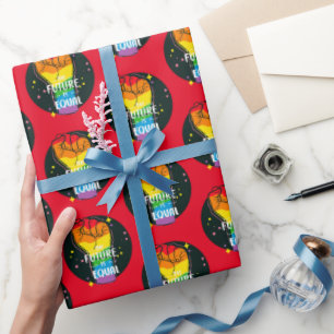 Die Zukunft ist gleich hoch Geschenkpapier