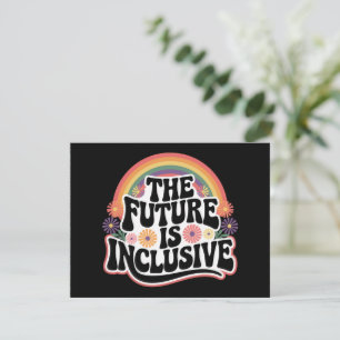 Die Zukunft ist inklusive Regenbogen-LGBTQ-Flagge  Einladung