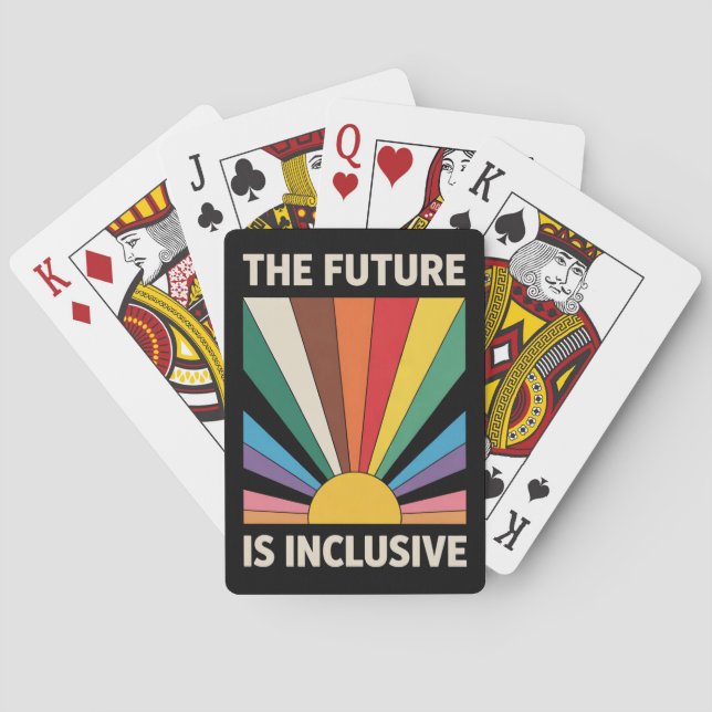Die Zukunft ist inklusiver LGBTQ-Stolz auf alleini Spielkarten (Rückseite)