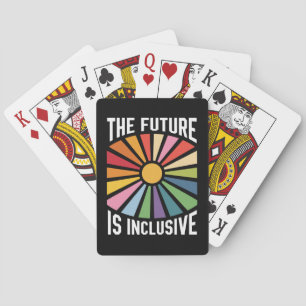 Die Zukunft ist inklusiver Regenbogen-Stolz Trans- Spielkarten