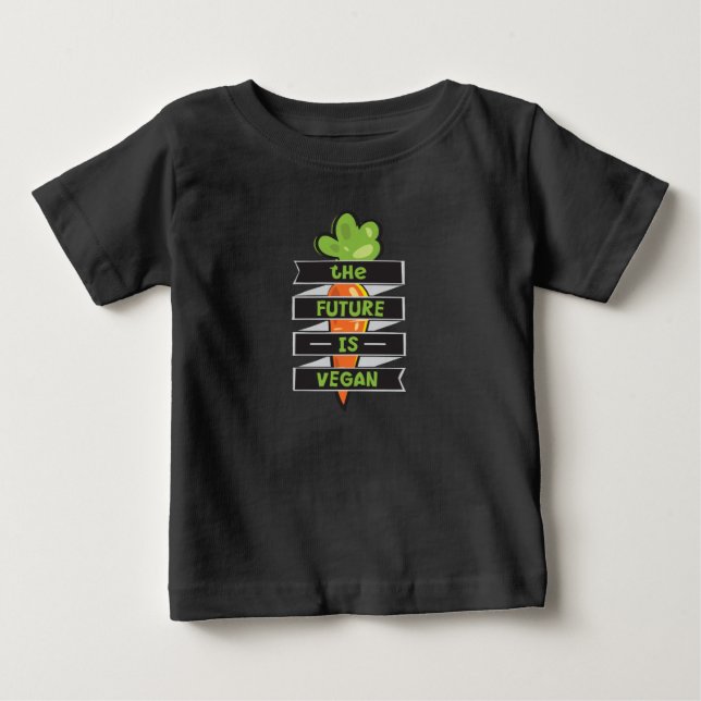 Die Zukunft ist vegan Baby T-shirt (Vorderseite)