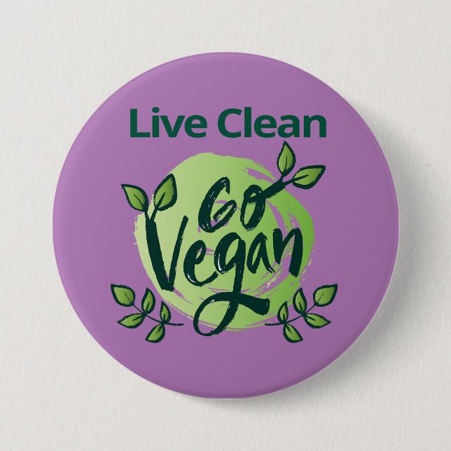 Die Zukunft ist Veganes Design Button (Vorderseite)