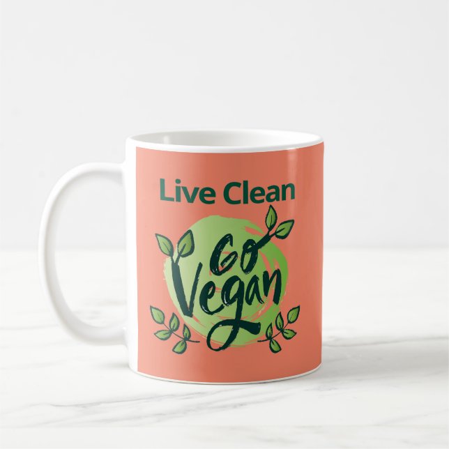Die Zukunft ist Veganes Design Kaffeetasse (Links)