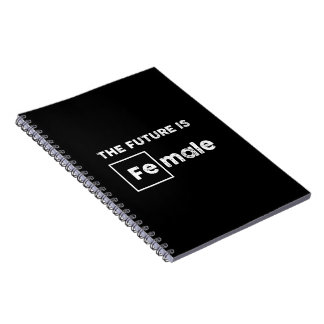 Die Zukunft ist weiblich | Fe-Symbol Black Noteboo Notizblock