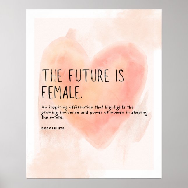 Die Zukunft ist weiblich - kühne feministische Äuß Poster (Vorne)