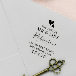 Die Zukunft Mr. & Mrs. Custom Wedding Rücksendeadr Gummistempel