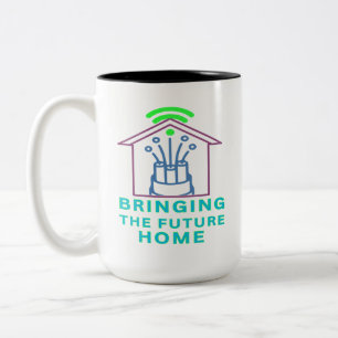 Die Zukunft nach Hause bringen Zweifarbige Tasse