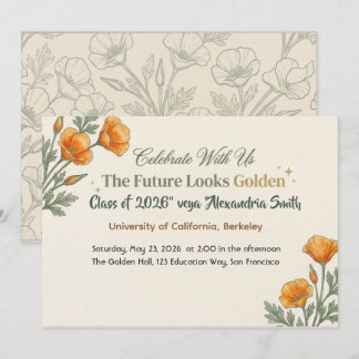 Die Zukunft sieht golden aus Flachkarte Termin vor Save The Date