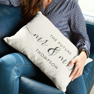 Die zukünftigen Herr und Frau Elegant Schrift Kall Lendenkissen