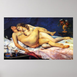 Die zwei Freundinnen durch Gustave Courbet Poster