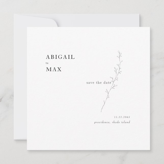 Die zwei Hochzeiten am Foliage Square retten das D Save The Date (Vorderseite)