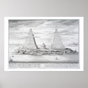 Die zwei Pyramiden von Moeris, König von Ägypten u Poster