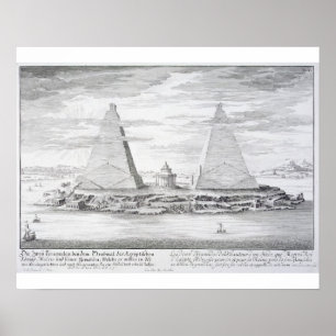 Die zwei Pyramiden von Moeris, König von Ägypten u Poster